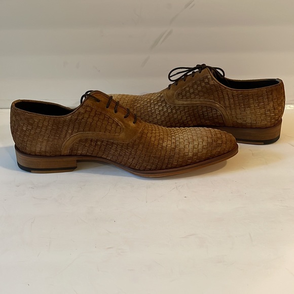 Magnanni Shoes Magnanni High Quality Basket Woven Suede Oxfords New